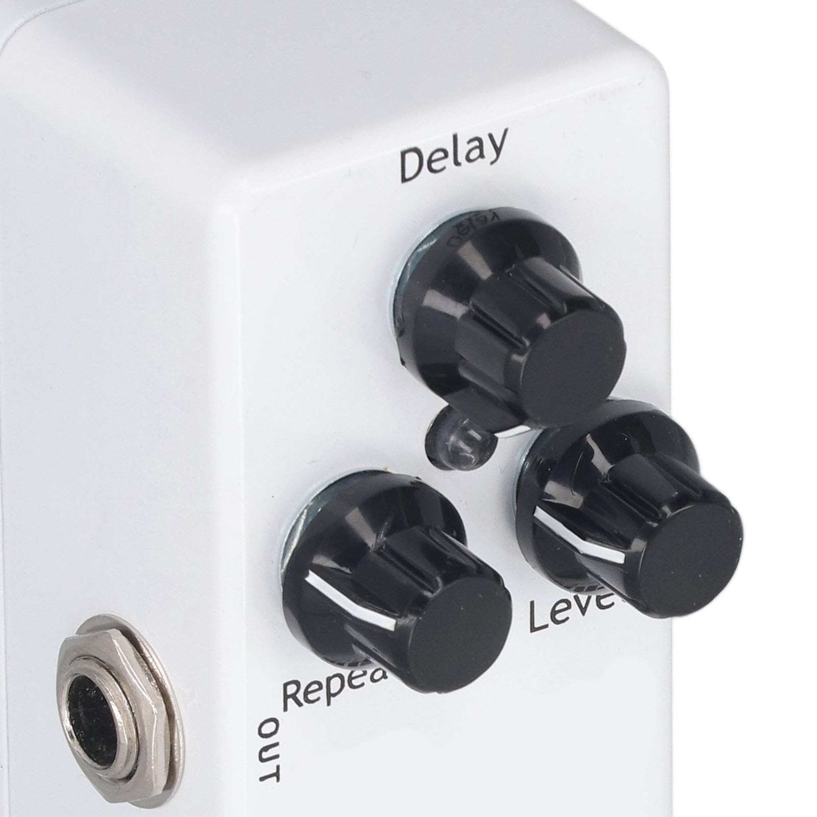 Pedał gitarowy SustVita Delay Effects ze wskaźnikiem stanu LED, szerokie ustawienia regulacji, 3 pokrętła opóźnienia/powtórzenia/poziomu, DC 9 V dla pedału gitary elektrycznej