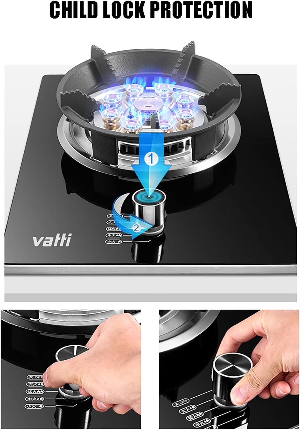 激安ブランド ガスコンロガスストーブ 7 2kwナインキャビティフィアースファイヤーバーナービルトインガスクッカー Lpg Ng用デスクトップキッチンクッキングクックトップ 自動フレームアウト保護とパルス点火付き エネルギークラスa Placasanimal Com