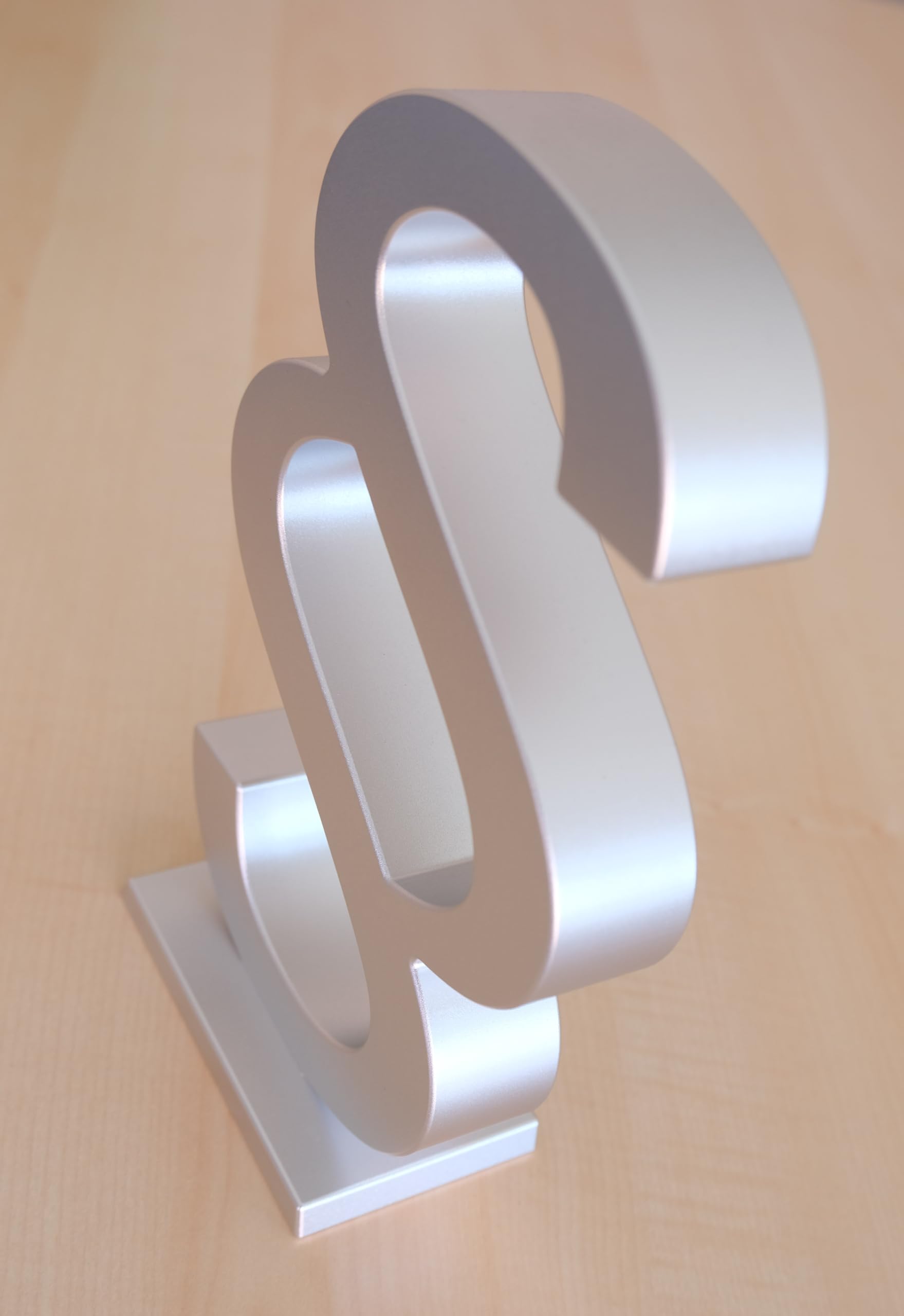 Paragraph, Paragraphenzeichen, 20,5 cm Höhe, Aluminium massiv, tolles Geschenk für Kanzleien, Juristen, Anwälte, Steuerberater