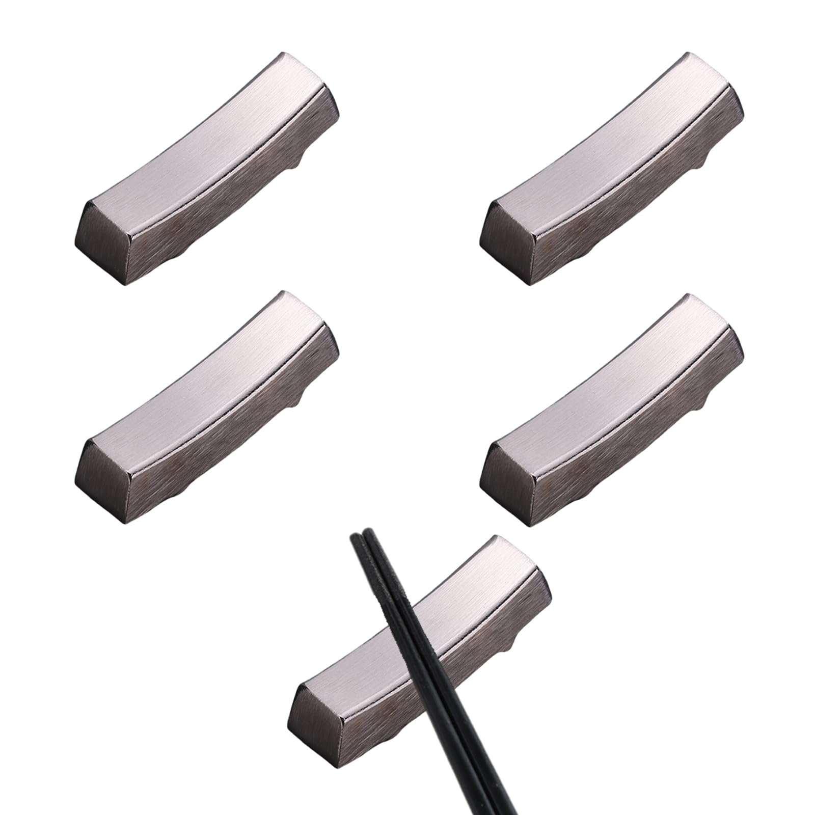 Repose-Baguettes, Porte-Baguettes concave en Acier Inoxydable, Support à Baguettes Chinois, décoration de Bureau réutilisable pour la Maison, la Cuisine, Le Restaurant et Les fêtes.