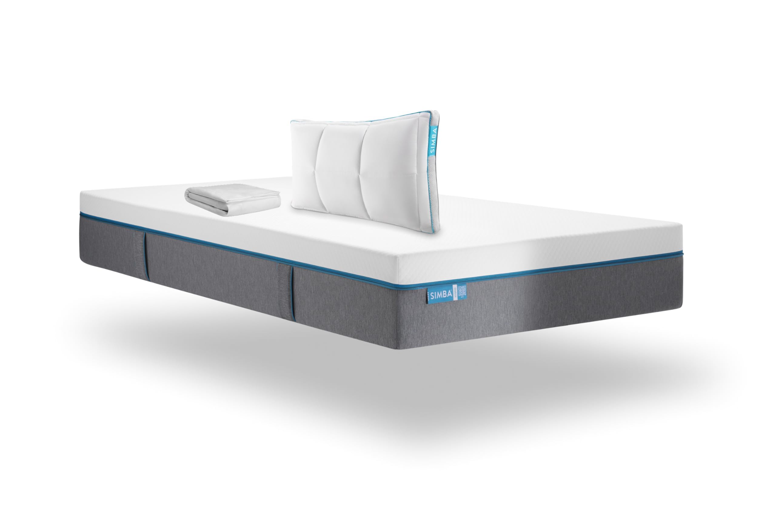 Simba Hybrid Original Mattress Bundle – EU Single 90 x 200 cm | Includes One Hybrid Pillow + Mattress Protector | 200-Night Trial
