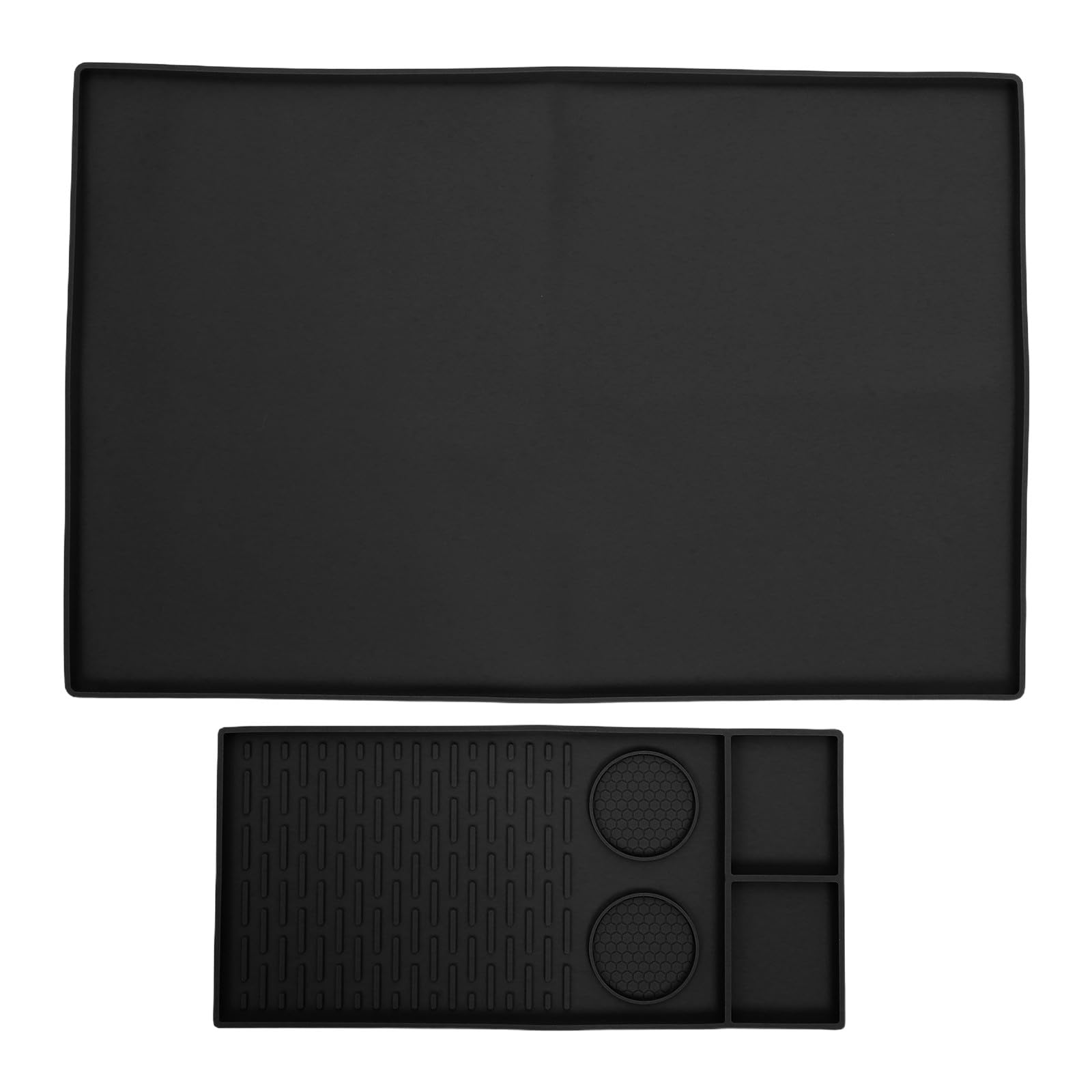 Tapete de silicona negro con bandeja desmontable resistente al calor para cocina