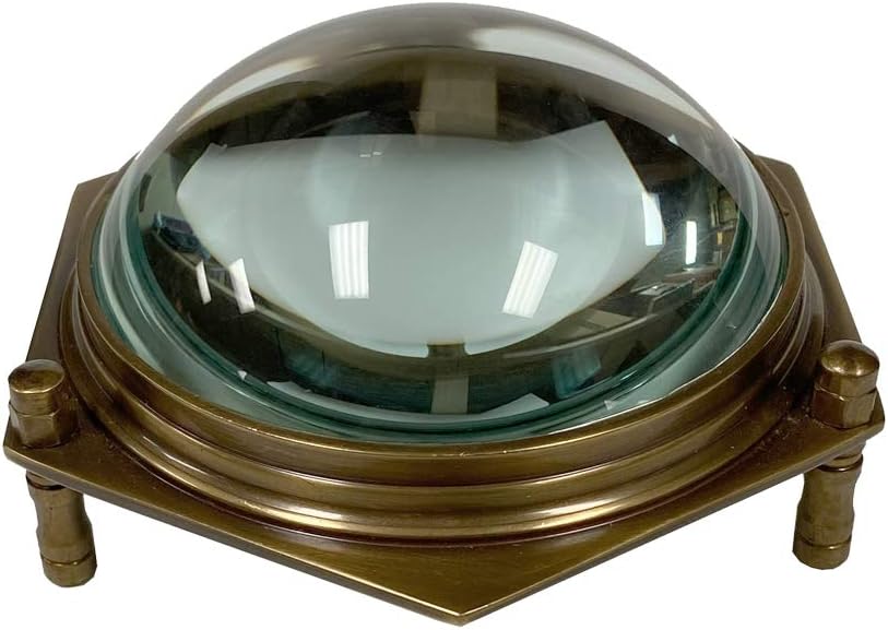 Brass Antique Finish Magnifier ~ Nautical Magnifying Glass ~ Magnifiers Working Table Decorative - View #6
