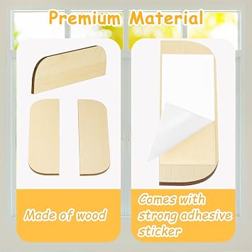 Taiyin 8 Pack 3.5 Inch Door Hinge Repair Covers Wooden Plate Hole Filler