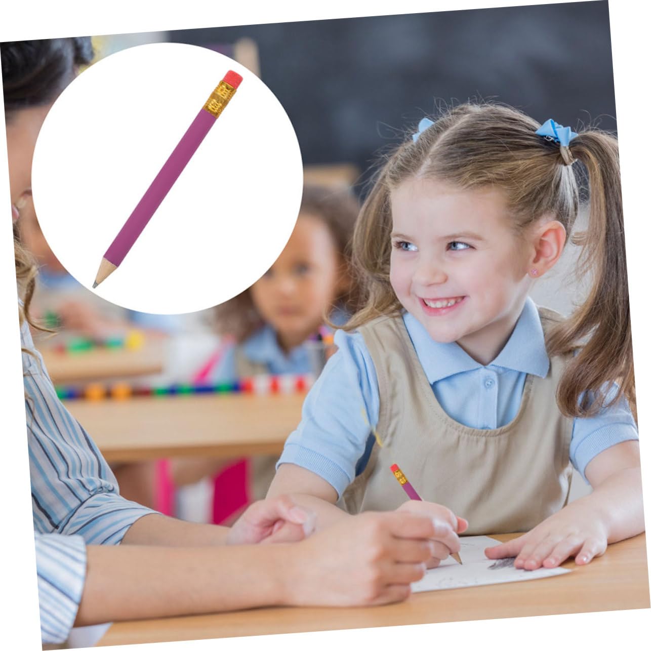 TEHAUX 144 Matite per Disegno Hb in Legno, Set Scuola da 144 Pezzi Design Ergonomico Pratico per Decorazioni Scuola e Uso Studenti