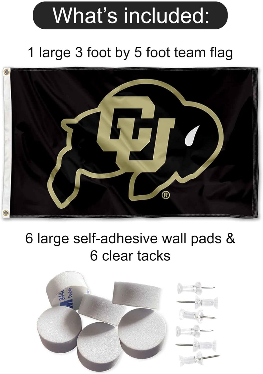 Colorado Buffaloes Banner and Tapestry Wall Tack Pads - Image 2