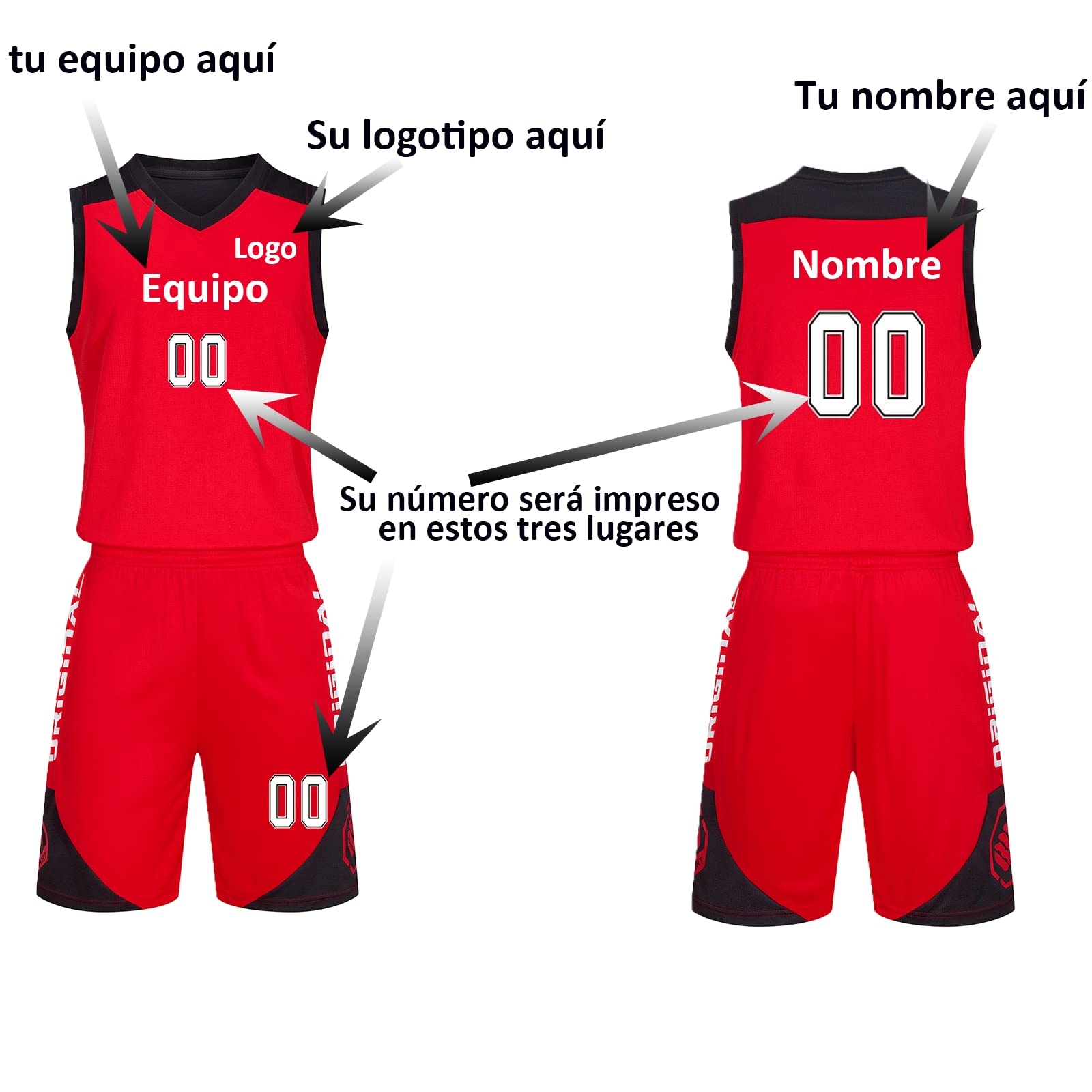 LAIFU Conjunto de Camisetas de Baloncesto Personalizadas para Adultos y Niños- Regalo de Baloncesto Que Se Puede Personalizar Con Su Nombre, Número, Nombre Del Equipo, Logotipo