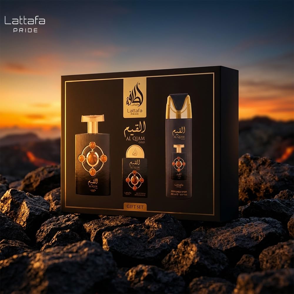 Amazon.com : Lattafa Pride - Al Qiam Gold for Men - 3 Pc Gift Set