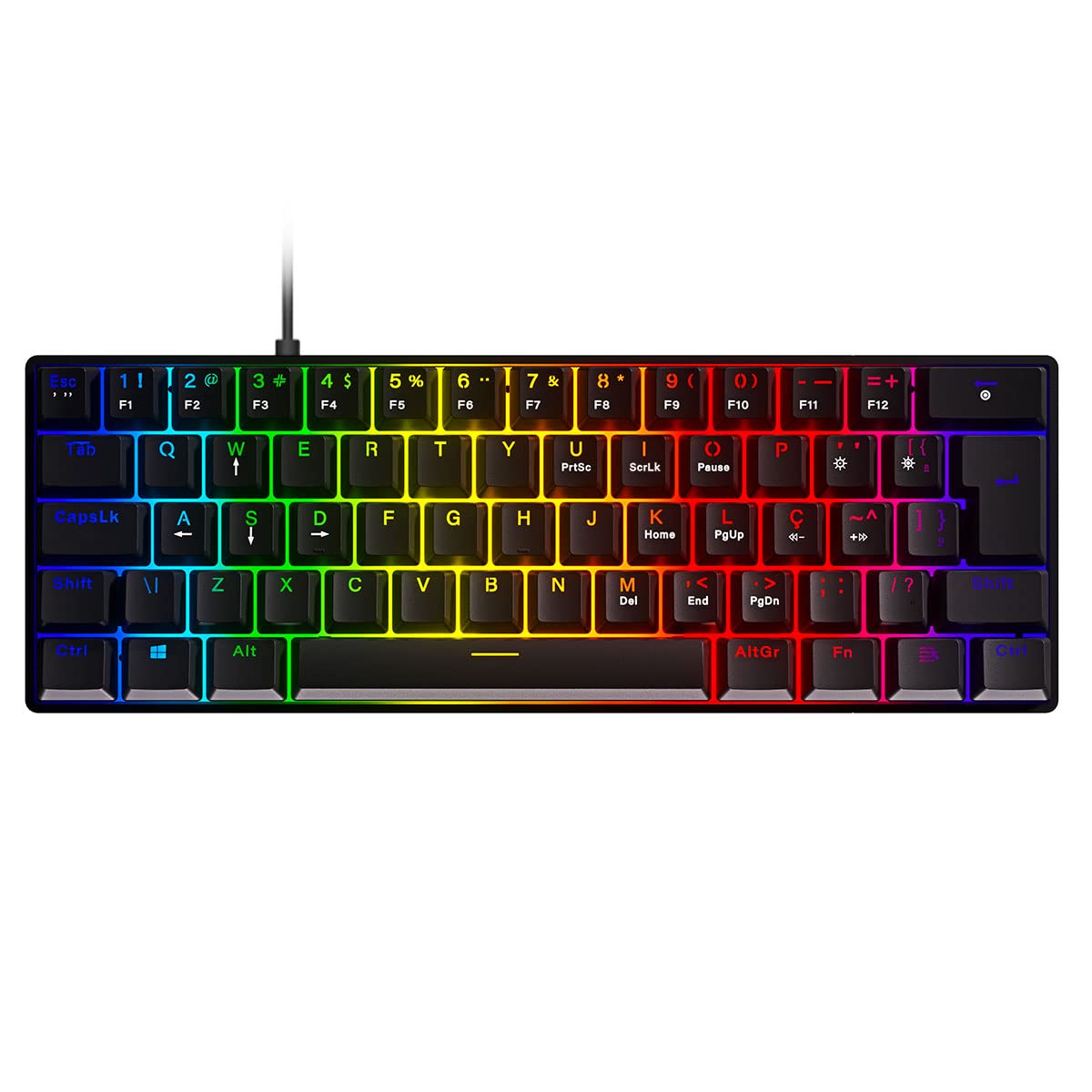 TECLADO MECÂNICO 60% ZOT OUTEMU HOTSWAP LED RGB - PZOHBWRGB