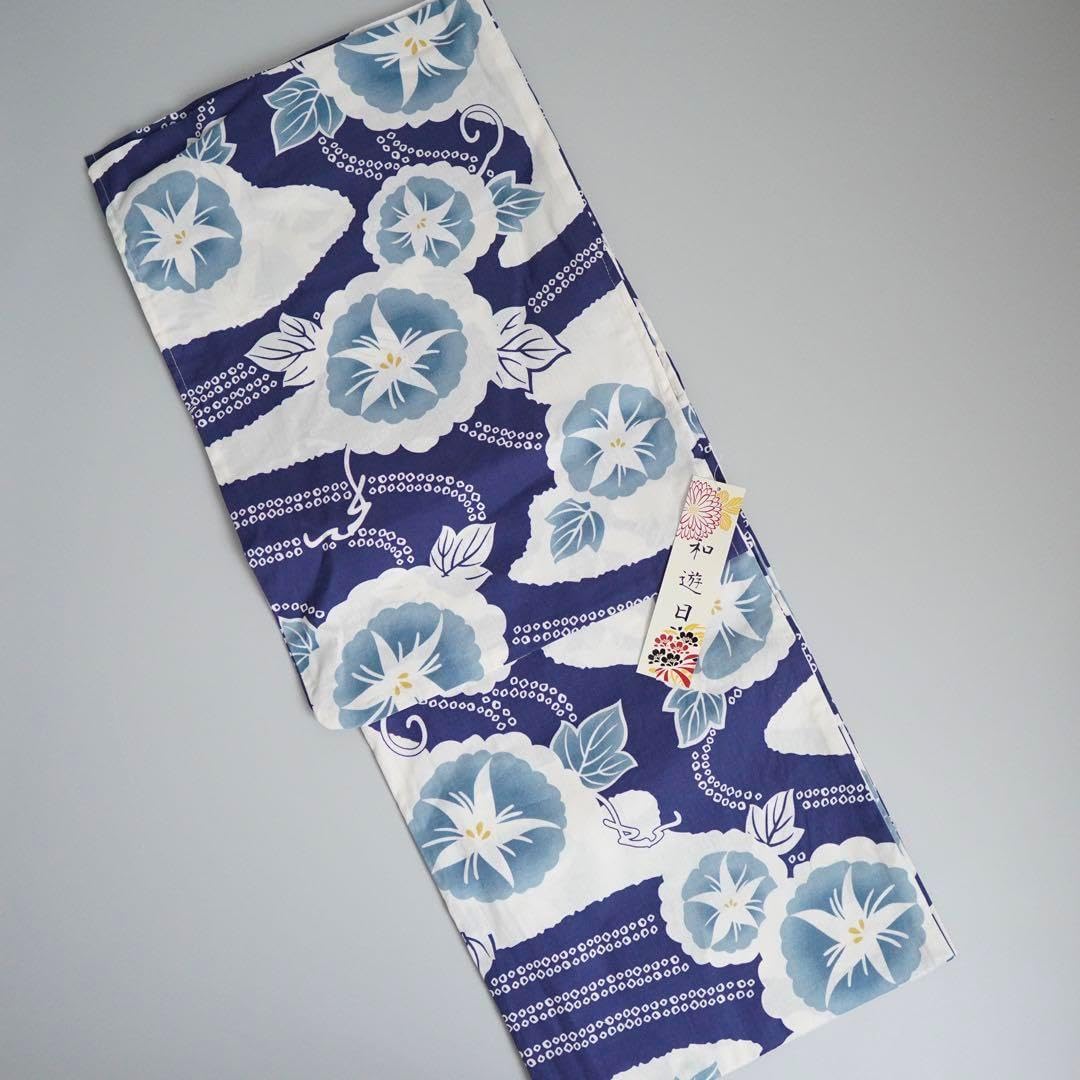 ゆりのはな 染の北川 九寸名古屋帯 友禅 紋織り 紬地 長尺 正絹