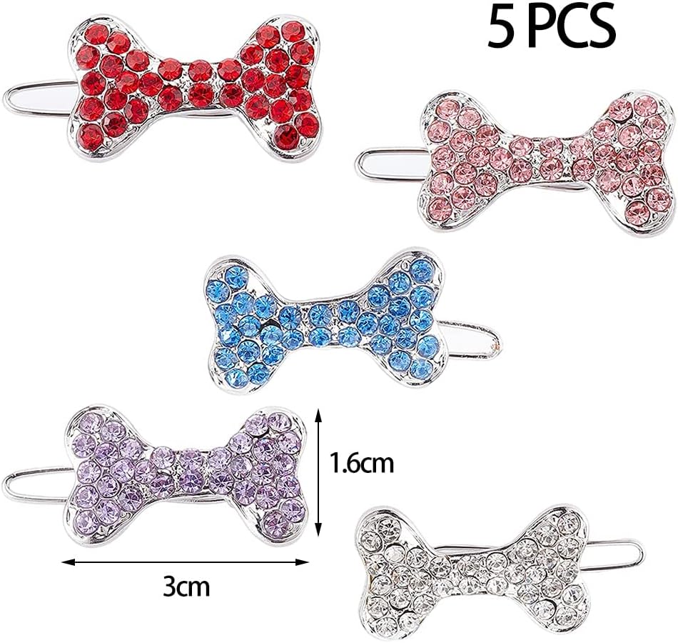 5 Pieces Dog Hair Clips, Pet Hair Bows, Dog Hair Accessories for Small and Medium Dogs 8