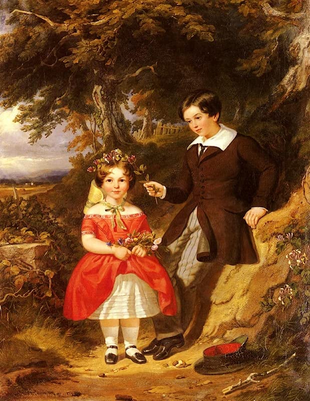 Portrait de George et Ann Harvey Jacob tableau toile 58x90cm pour créer une ambiance chaleureuse