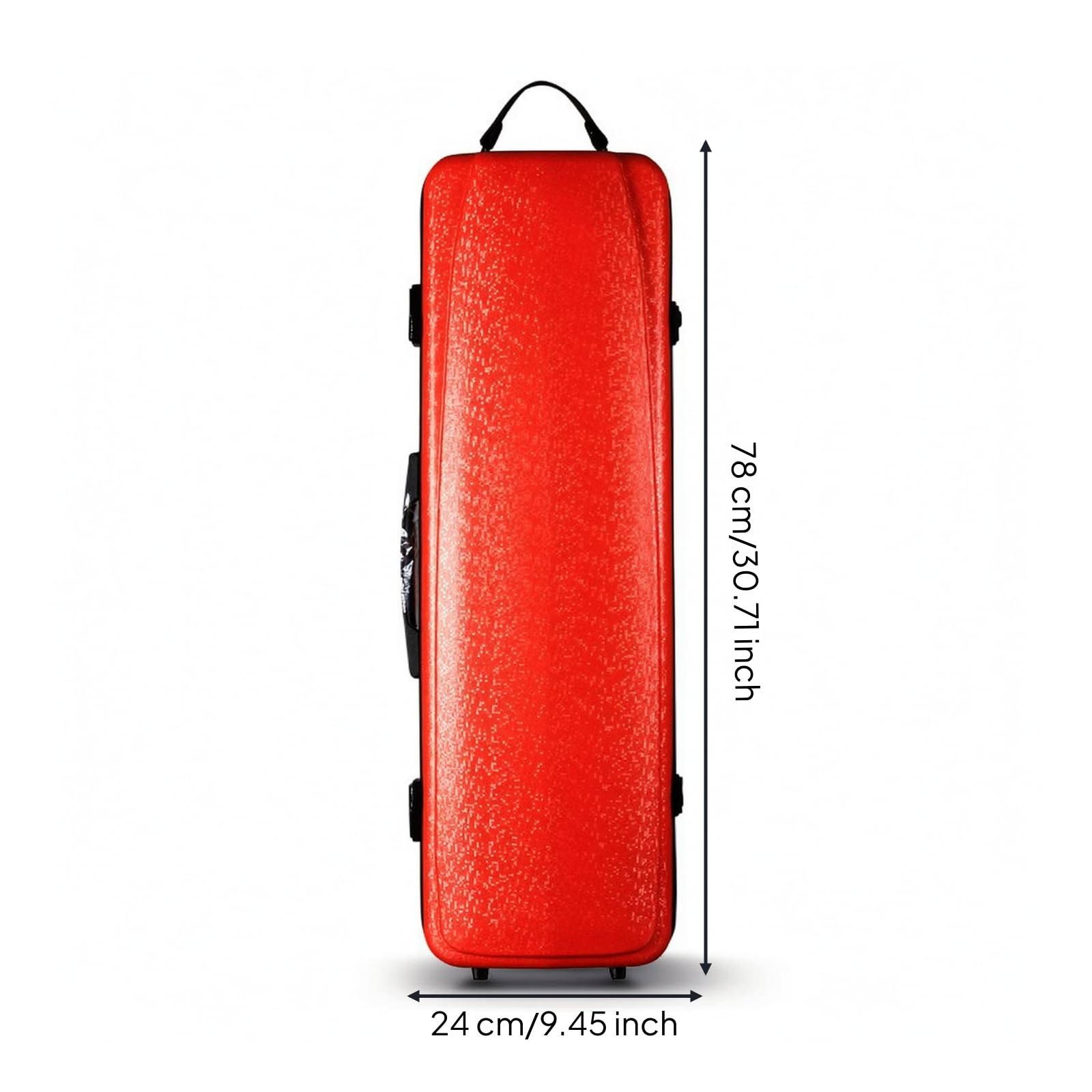 Estuche Rígido Violín Impermeable Estuche Violín con Correas Práctico Funda para Viajes, Mosaico Rojo Ladrillo, Array, Mosaico Rojo Ladrillo