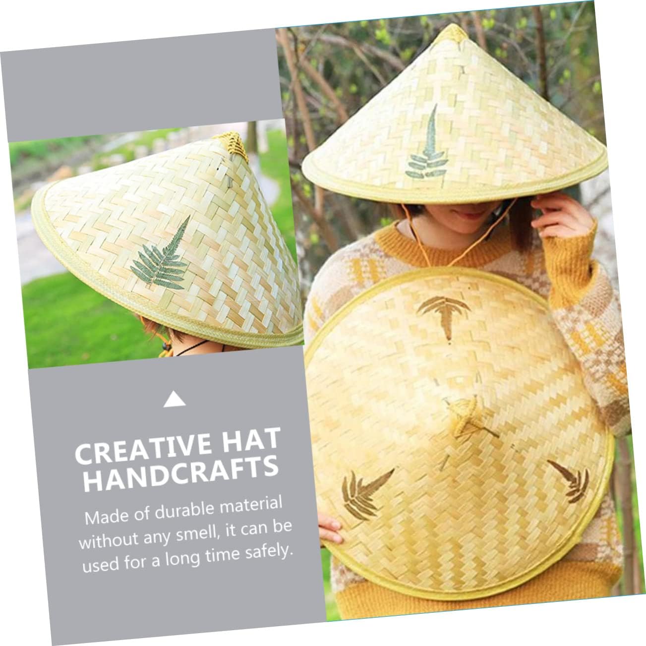 2pcs Hat Straw Hat Kids Clothes Vietnamese Arts and Crafts for Kids Home Decor Kid Sun Hat Summer Clothing Funny Child Household Weaving Fishing Accessories