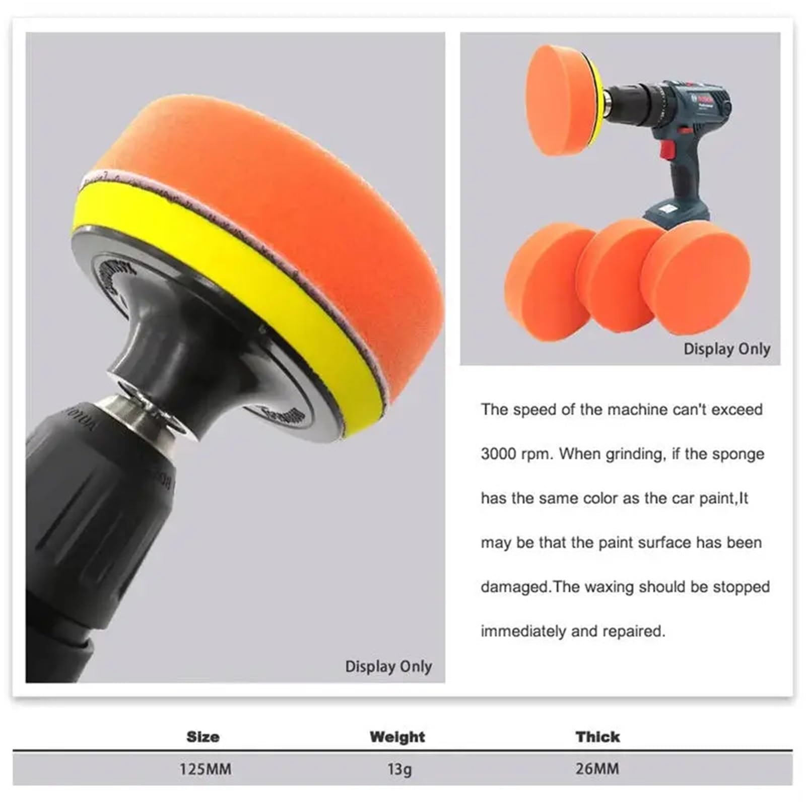 Polierschwämme 5/10 stücke 5 "/6" Auto Polieren Pads Flache Schaum Schwamm Wachsen Pad Kit Werkzeug for Polierer puffer(10pcs 6 inches)