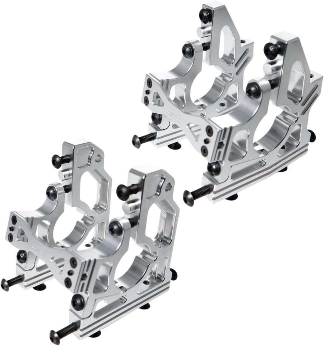 GTBRacing CNC Aluminum Front Rear Center Differential Mount Diff Gearbox Brace for 1:5 RC Car 1/5 LOSI DBXL/DBXL-E V1.0 MTXL Upgrade Part (Silver)