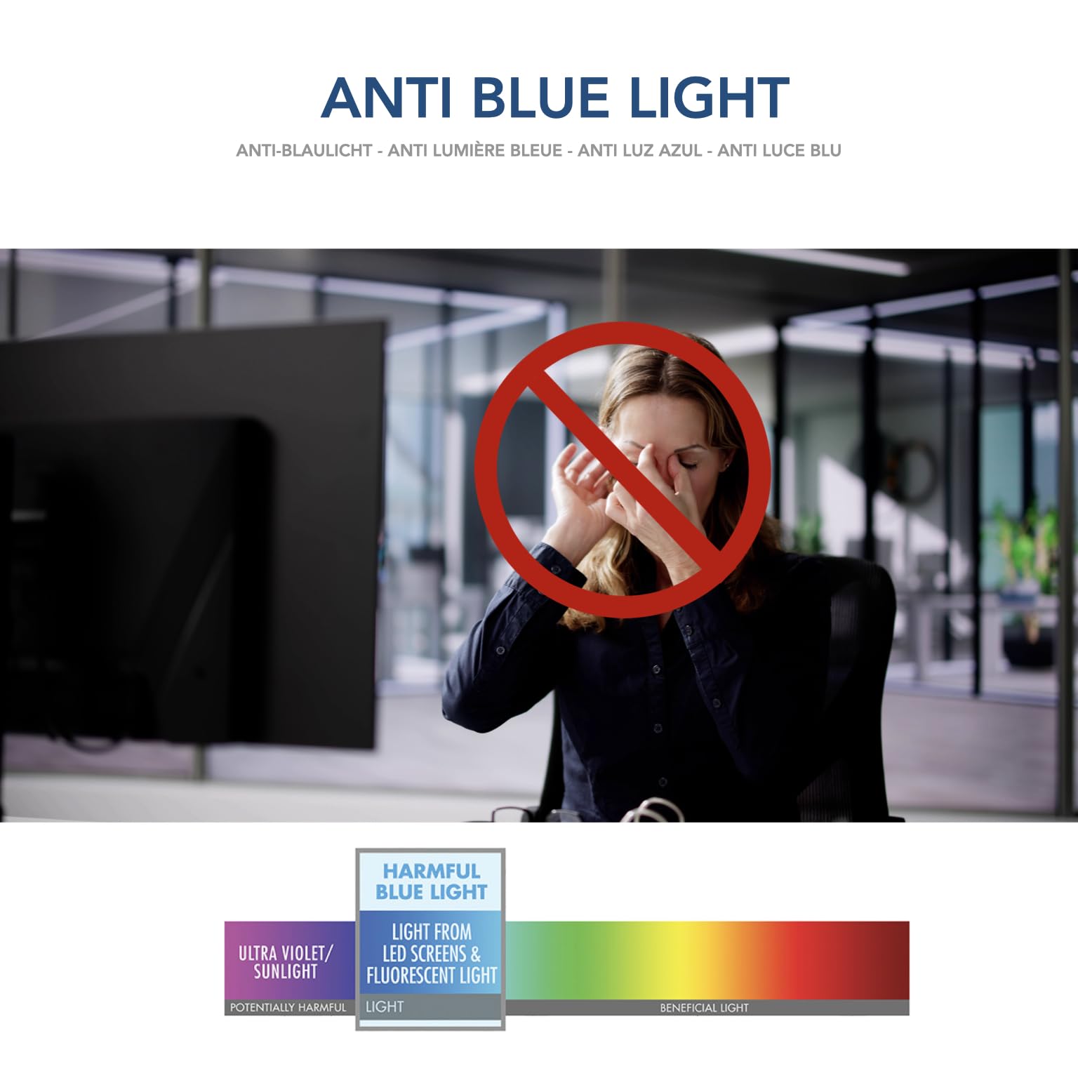 Zolda Filtro per lo schermo del computer per la privacy - Pellicola Privacy, Anti Luce Blu, Antiriflesso e Antigraffio. Protegge la sua Privacy e i suoi Occhi. Rimovibile (20" a 22" pollici)