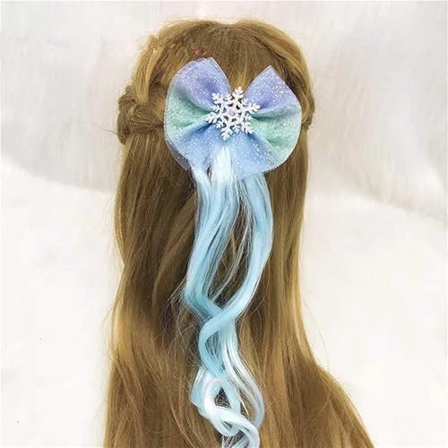 Miniatura 7 de Peluca de princesa Elsa de Elsa Frozen con tiara de princesa guantes de princesa Elsa disfraz de cosplay para niños y niñas