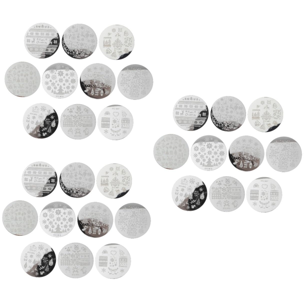 Healvian 30fogli Piastrine Natalizie Per Stamping Unghie Strumenti Per Nail Art Stile Misto Decorazioni Per Manicure e Pedicure Design Profondi e Duraturi