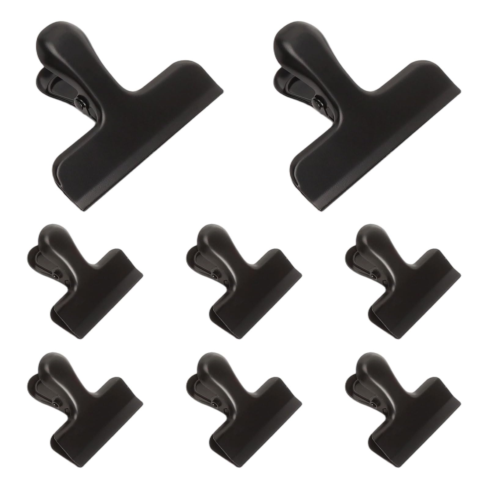 8 sztuk metalowych klamerek zamykających, 78 mm, duże, ze stali nierdzewnej, klipsy zamykające, metalowe zaciski do torebek z żywnością, klipsy do kawy, duża siła sprężyn, do biura, kuchni