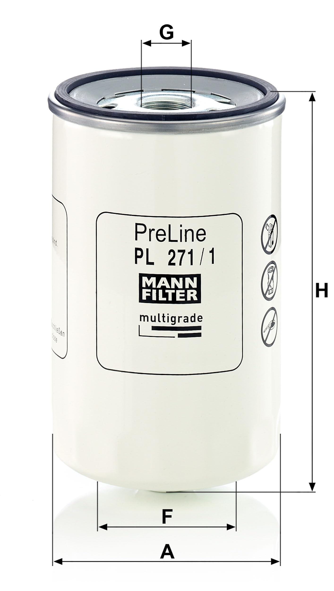 MANN-FILTER, PL 271/1 Filtro de combustible