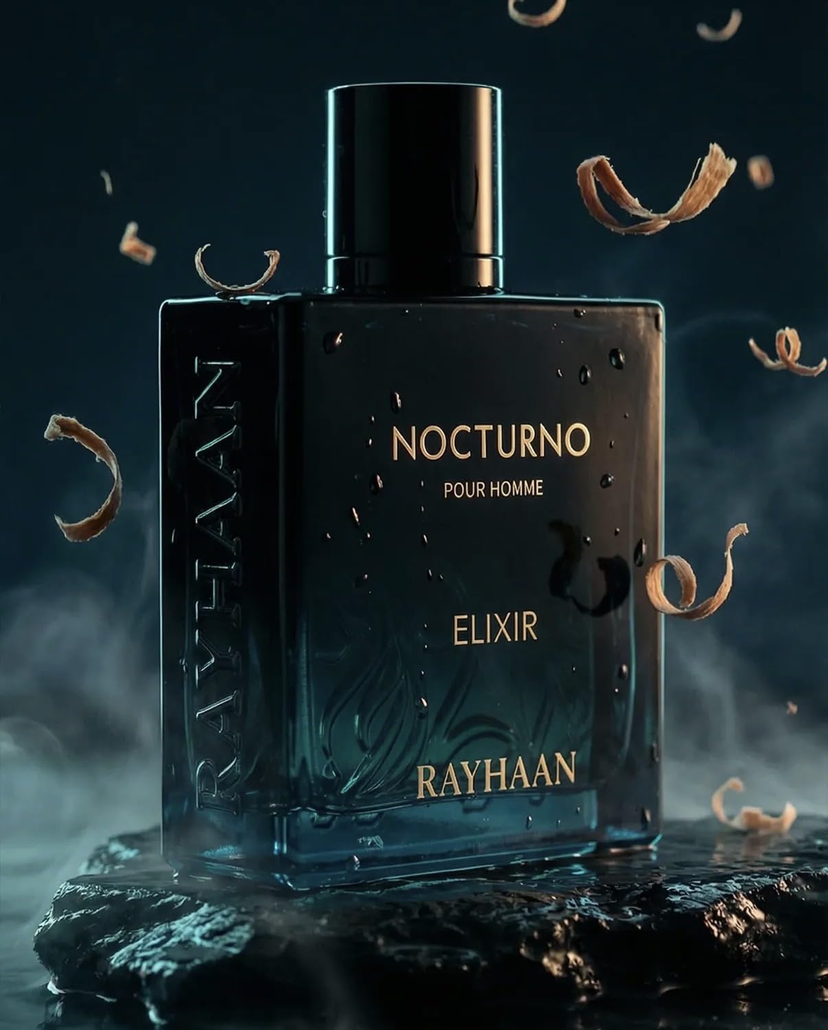 Rayhaan Nocturno Elixir Pour Homme Eau de Parfum Uomo - Legno Ambra Fragranza 100 ml