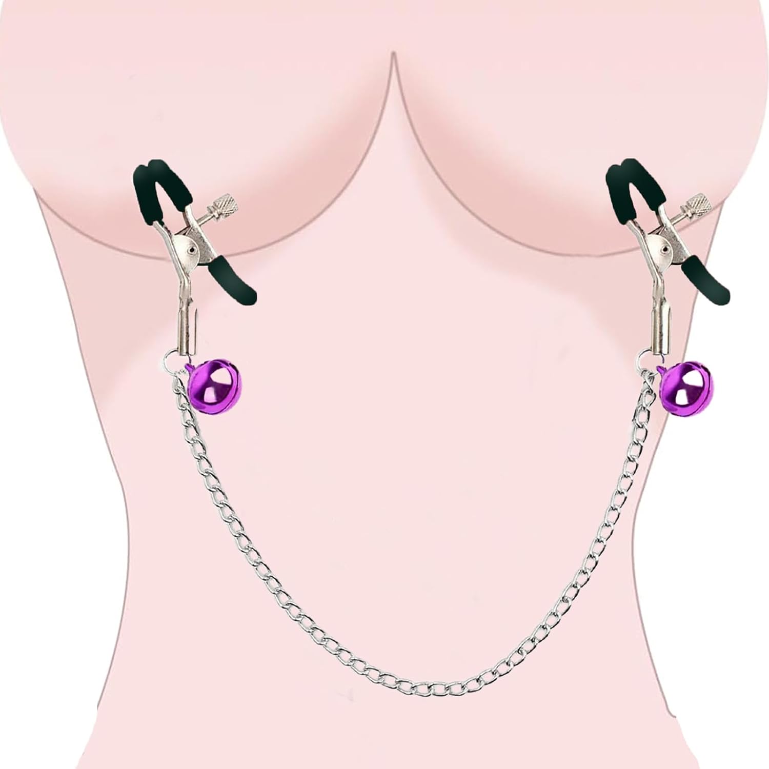 Nipple Clamps with Chain Bell BDSM Adjustable Metal Nipple Toys Bondage Couples Sex Toys Sexual Pleasure Tools for