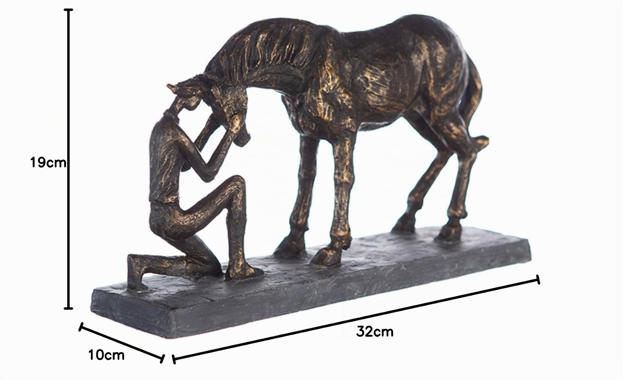 Casablanca Skulptur Comprehension, Deko Figur Bronze, Kunstharz Statue Wohnzimmer, Büro Dekoration H. 19 cm x B. 32 cm - Moderne Skulpturen