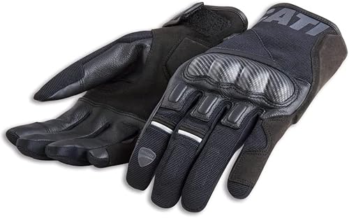Ducati Company C2 - Guantes de Tela-Cuero (Negro) 98107712