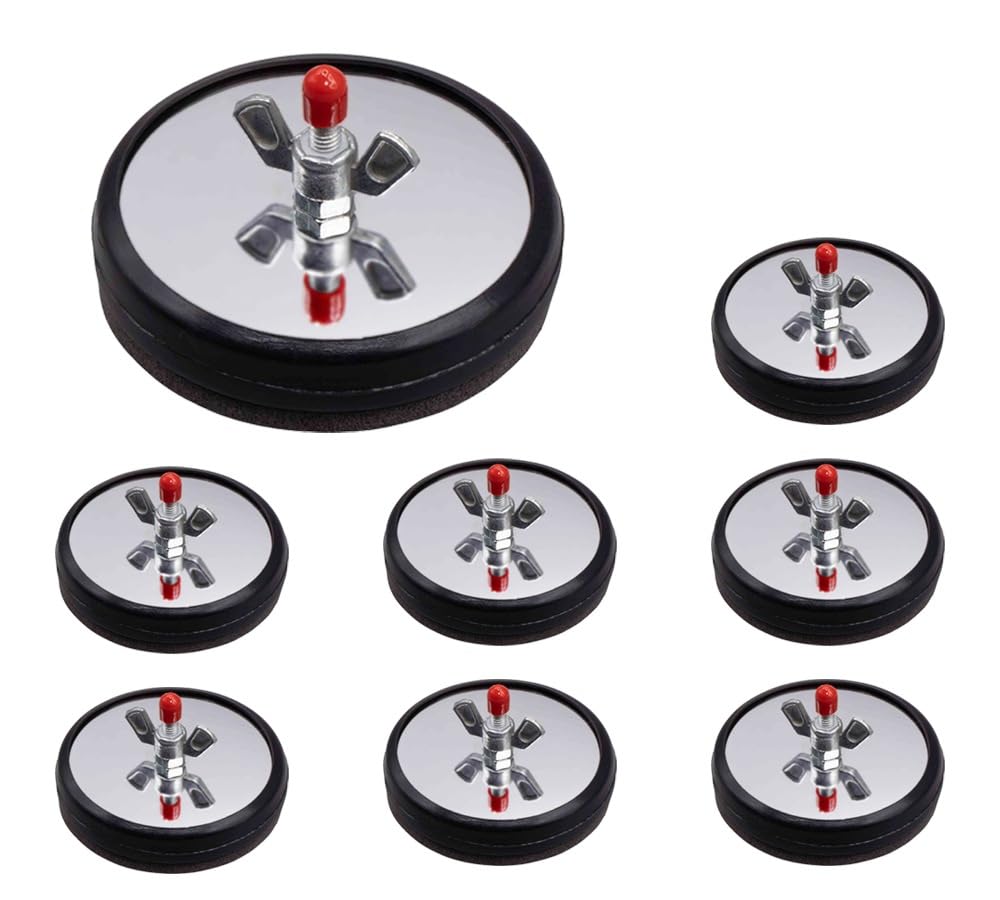 Mytee Products (8 Pack) Rubber Coated Heavy Duty Magnetic Flag Holder for Oversize Load Signs - Strong Magnetic Flag Holder w/Foam Pad for Safety Flags Sign for Semi Trucks, Trailers