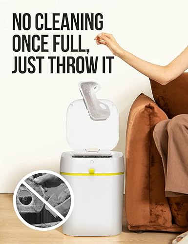 Miniatura 4 de LiTHELi Limpiador de trapeador inalámbrico, aspiradora de piso duro 2 en 1, trapeador húmedo y seco, 2 cajas de polvo desechables, 14 almohadillas