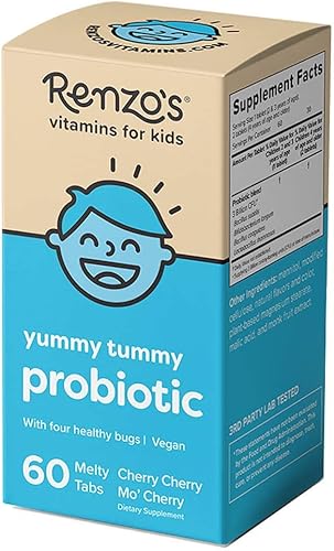Renzos Probióticos para niños  Probióticos diarios para el apoyo inmunológico y la salud digestiva  para niños a partir de 2 años  vegano sin OMG
