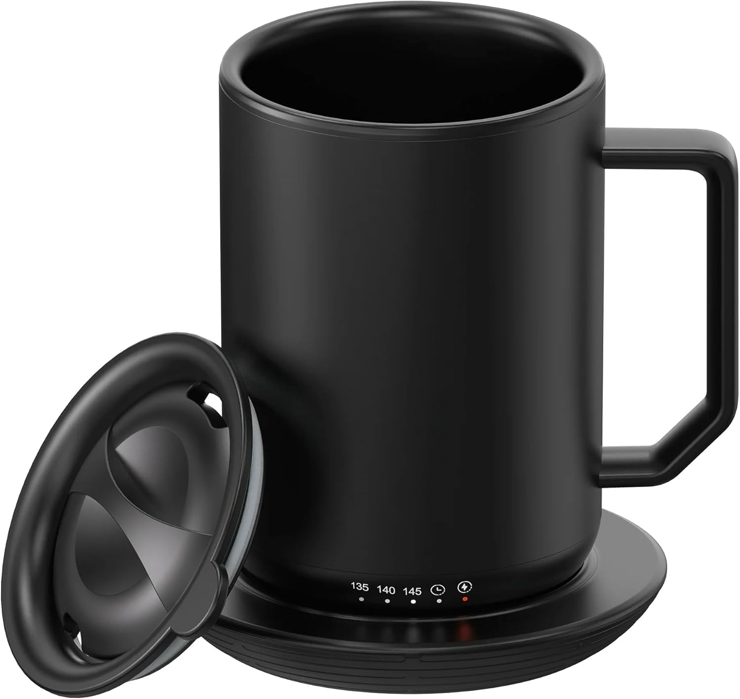 Maiinstays Warming Coffee Mug 12oz - Self Heating Coffee Mug with Coffee Cup Warmer, Heated Mug, Smart Mug, Stainless Steel Coffee Mug Set with Mug Warmer Coaster and Lid.