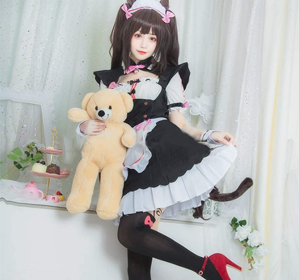 Amazon.co.jp: 【A2HE1X2GDMUCB8】ネコぱら コスプレ メイド服 可愛い