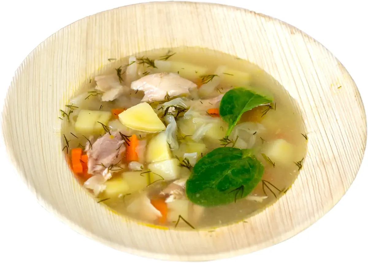 Koala love Disposable bowls Palm leaf soup 9 inch round Plates 100% Compostable, Biodegradable,(25 pc)…
