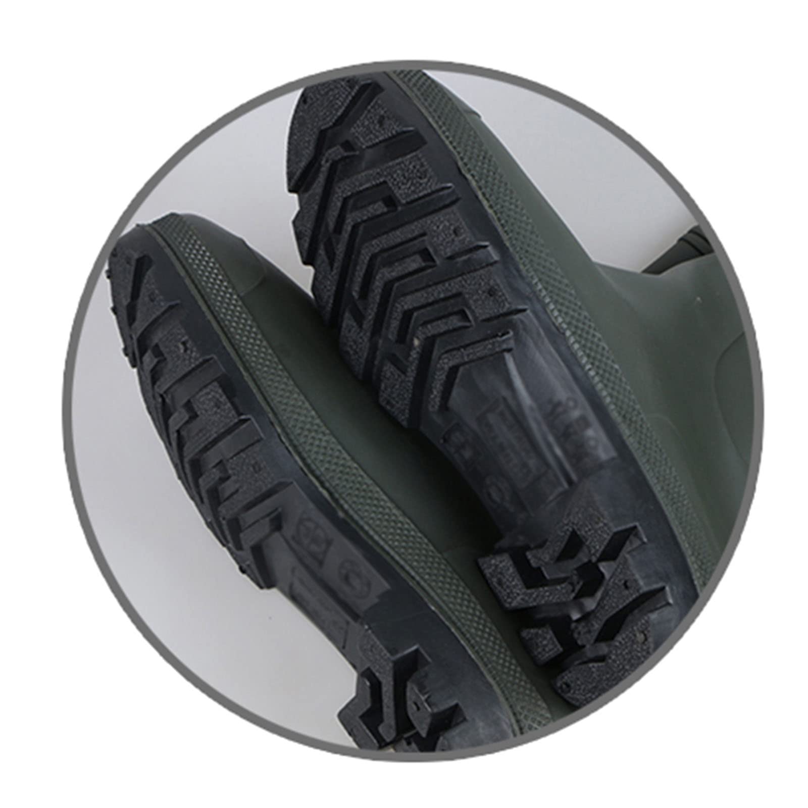 Wathose zum Angeln, Wathose für die Jagd mit Stollensohle, Watgürtel mit Stiefeltgürtel mit Stiefelfuß, leichte Wathose aus Nylon, wasserdicht, für Herren und Damen, Grün, 40 EU (Grün 45 EU)