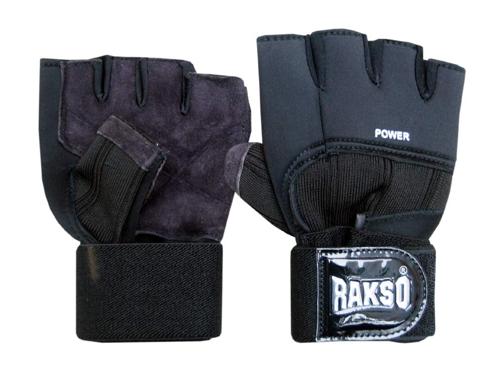 RAKSO Gloves for Weight Lifting and Exercises | Wrist Wrap Support for Weightlifting| Crossfit | Pull ups | Workout | Hand Grips | Powerlifting | Palm Protection,-image-14
