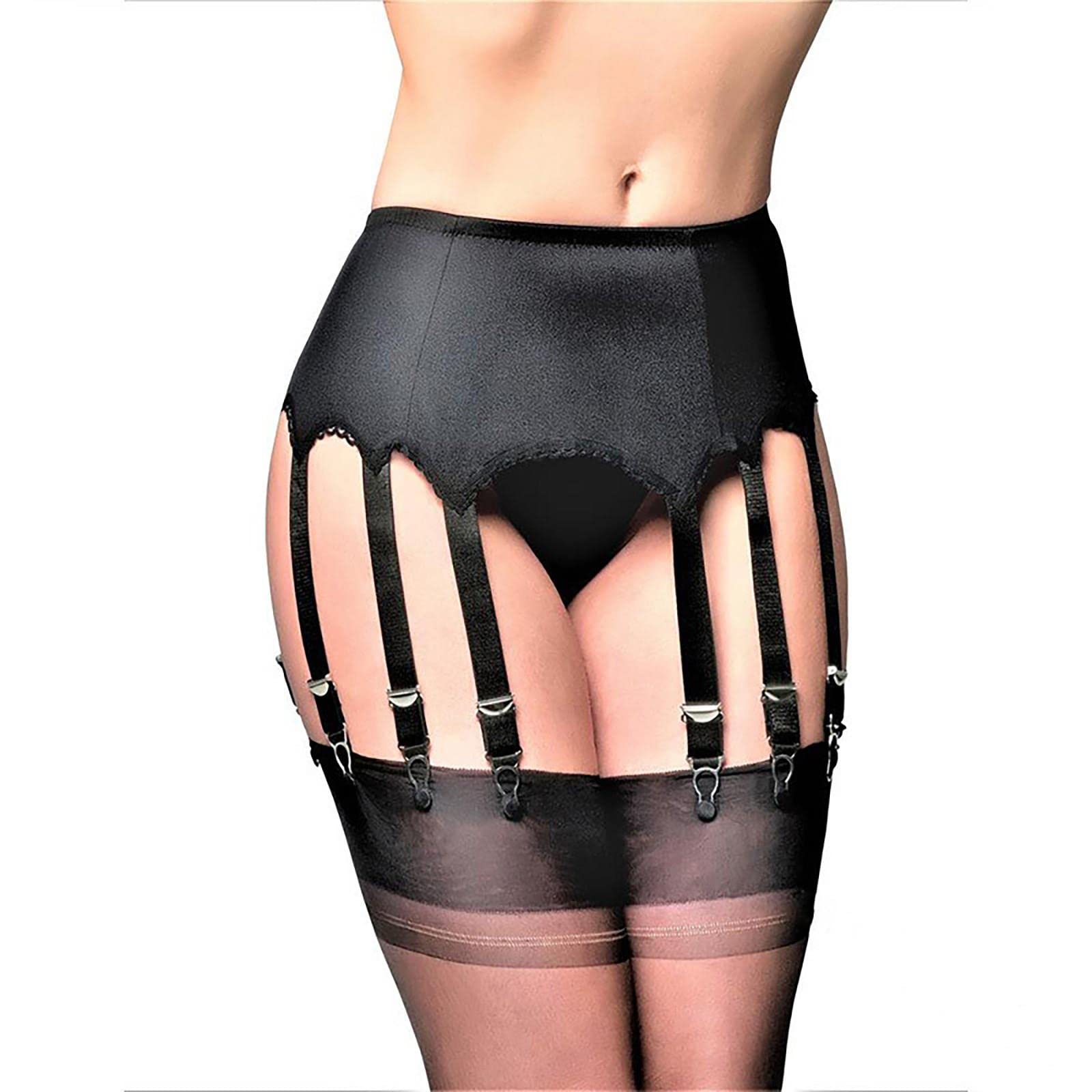 CABULE High waist women sexy non-slip garter belt 10 buckles This style only has garter belt without panties stockings-Black,M : Amazon.co.uk: Fashion CABULE High waist women sexy non-slip garter belt 10 buckles This style only has garter belt without panties stockings-Black,M : Amazon.co.uk: Fashion