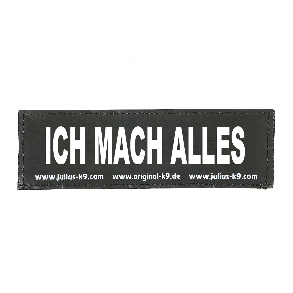 Julius-K9 Original Interchangeable Patch, Large, Black, Ich Mach Alles — image 1