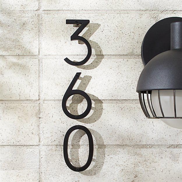 Black 5 Inch Modern House Number 7 - Easy Installation With Screw Set,Frosted Matte Acrylic Address Mailbox Numbers for Door, Exterior, Porch