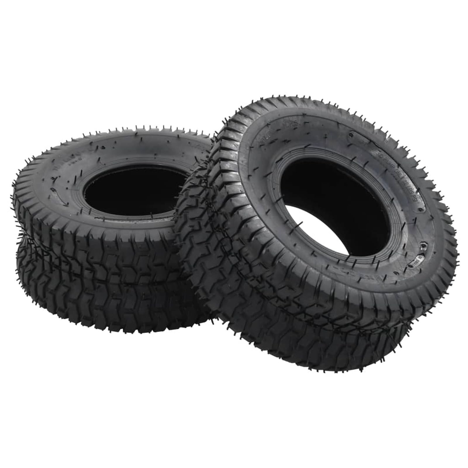 Homgoday Neumáticos de Repuesto Antipinchazos con Cámaras de Aire - 15x6.00-6 4PR, Negro, 160 kg, para Carretillas y Carros de Mano