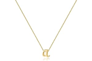 MEMORJEW 925 Sterling Silver Initial Necklace for Women - Dainty Hypoallergenic Cursive...