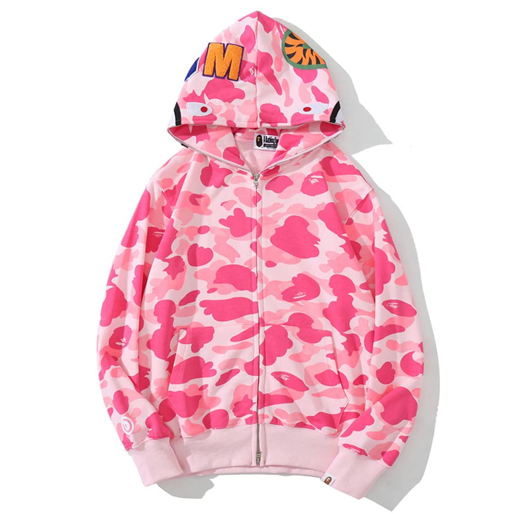 Baonmy Ape Hoodie Men Full Zip Up Hoodie Jacket Shark Desertcart