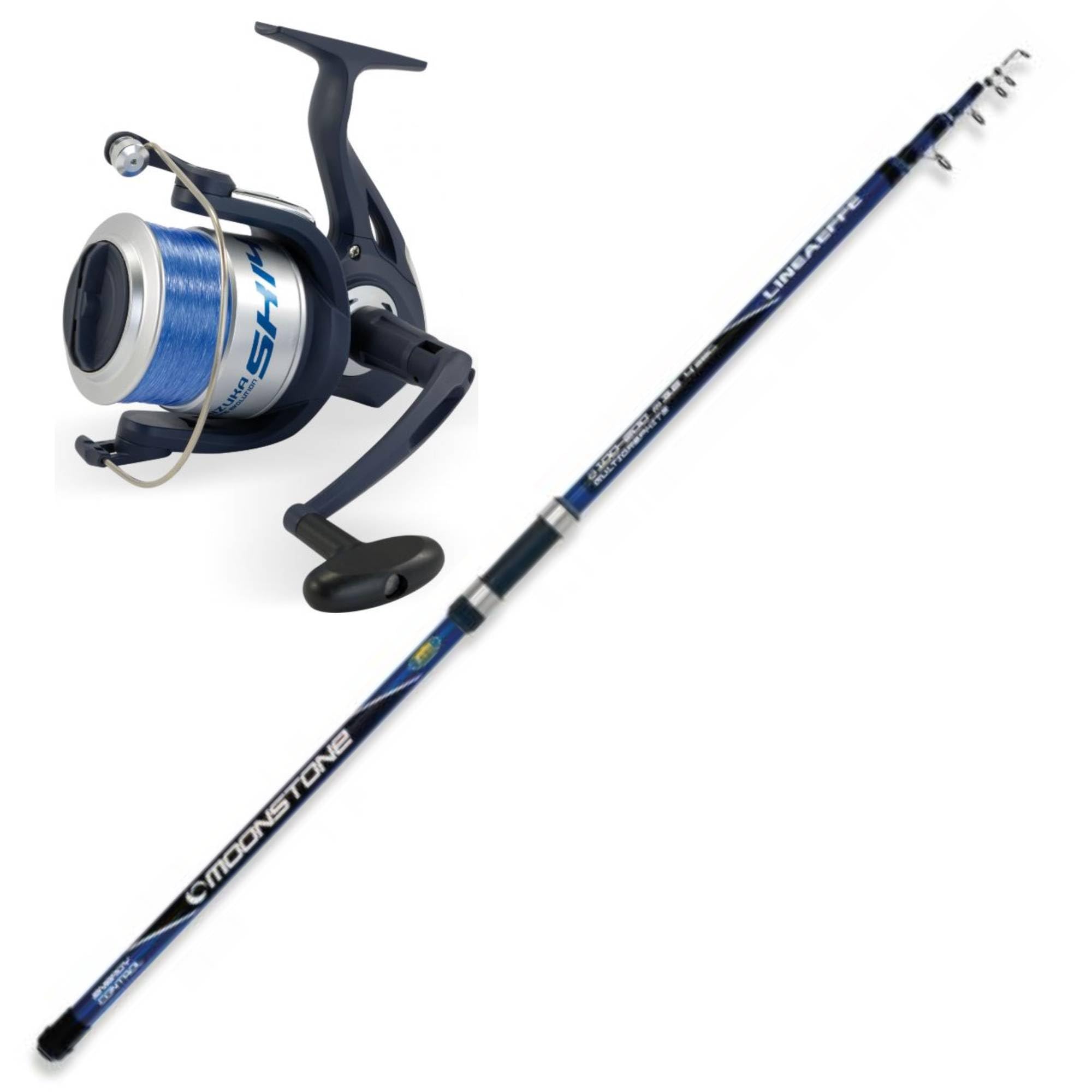 Canna Pesca Surfcasting mt. 4,20 Con Mulinello E Filo Kit Combo Mare