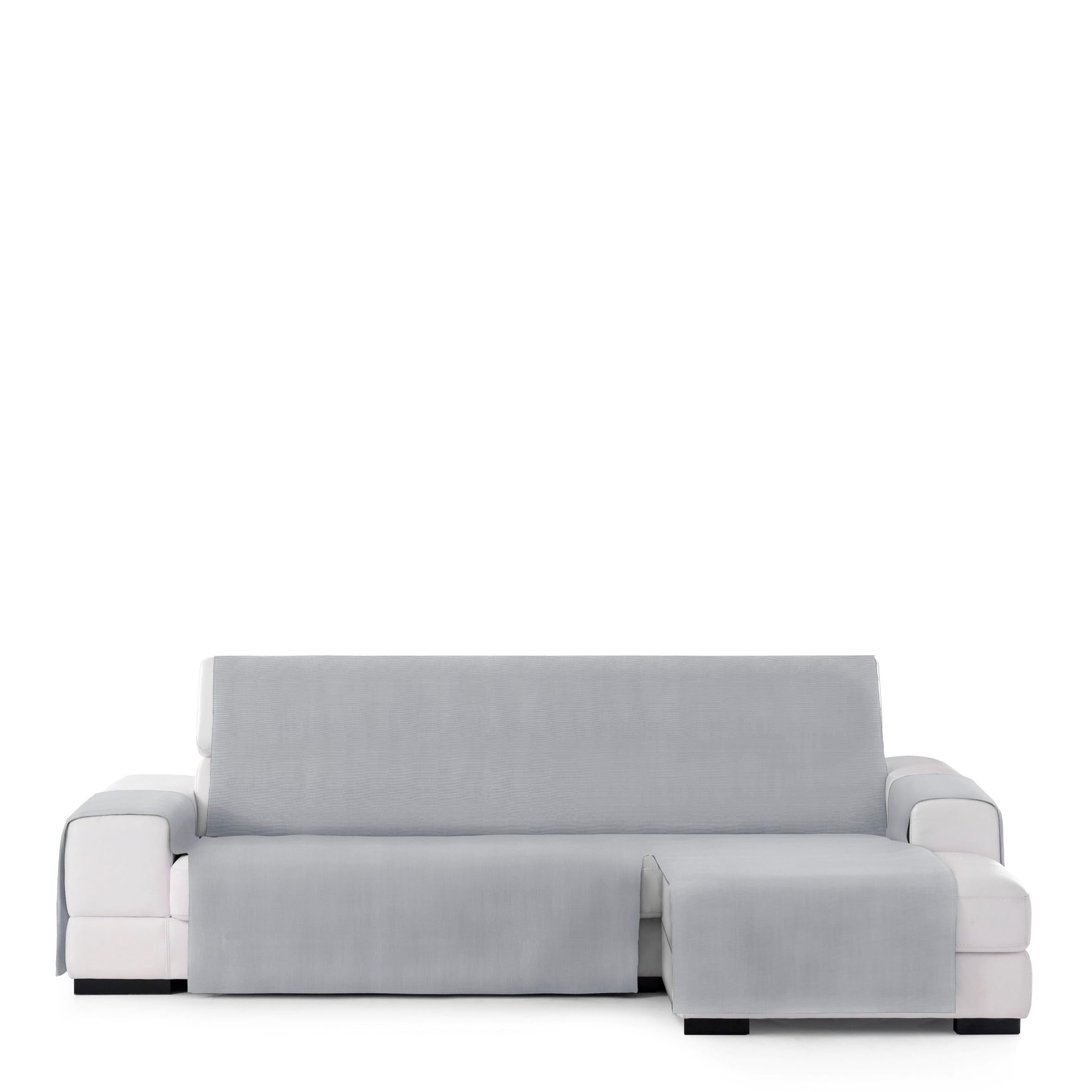Eysa Oriente Practical Chaise Longue Cover 240 cm., Colour 06/Grey, Right Front View