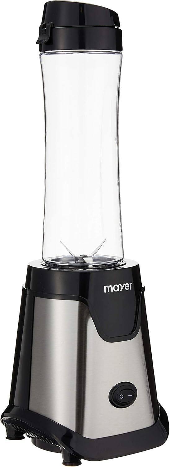 Mayer MMPB600 Personal Blender assembled with blending cup and lid