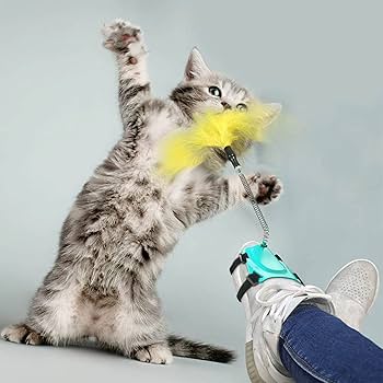 Amazon | Ourkens 猫おもちゃ 羽棒 足を動かすだけで猫が忙しく