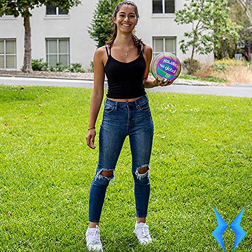 image for HoloGear Holographic Glowing Reflective Volleyball - Light Up with Cam