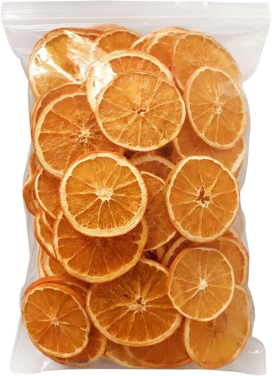 Duwen Dried Orange Slices for Cocktails Tea , Dry Citrus Dehydrated Orange Wheels Bulk Large 0.66 LB /10.58 oz , Fresh Organic Dry Fruit Tea Perfect for Potpourri / Crafts Decoration