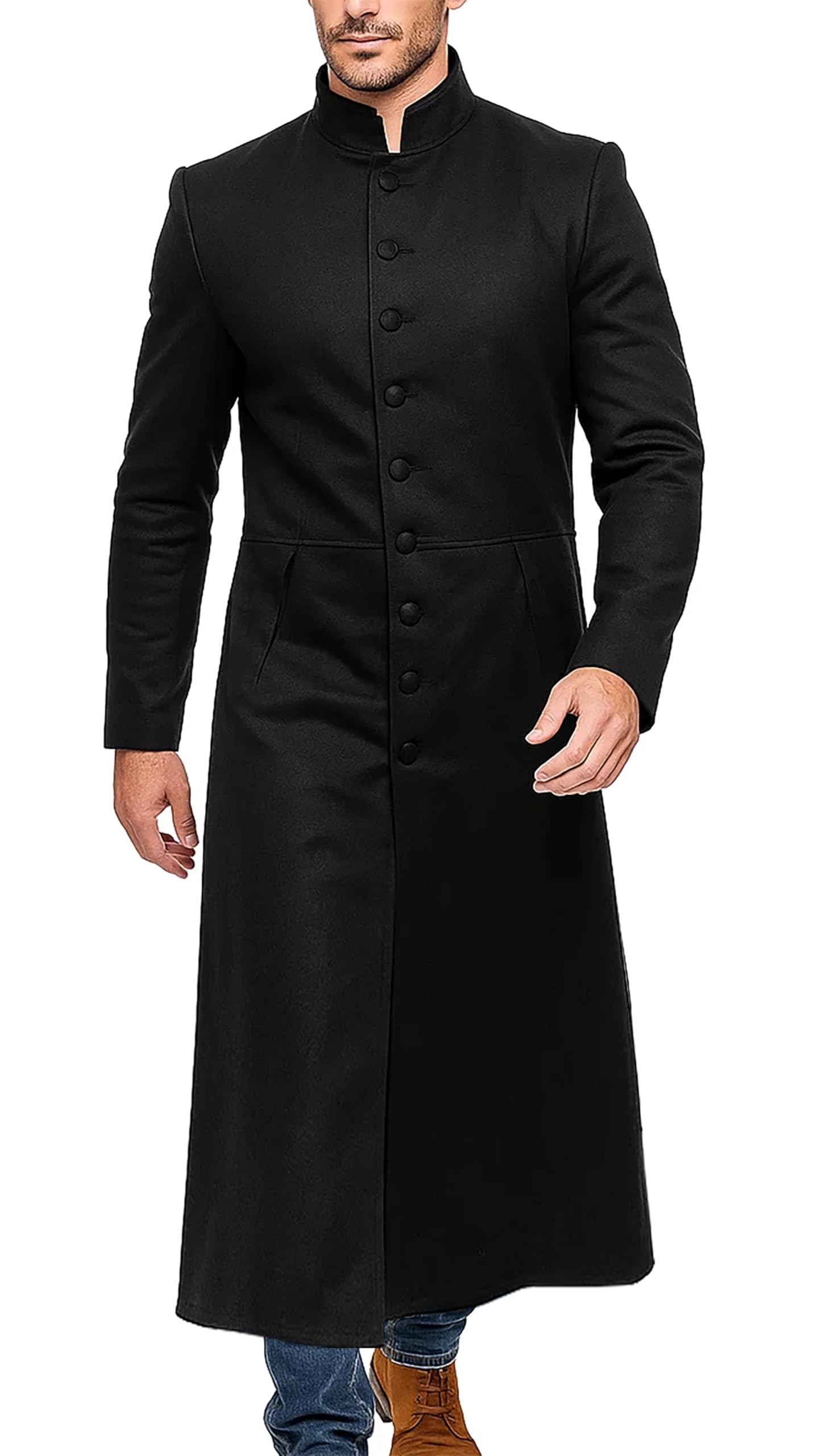 ⭐トレンチコート⭐レザー L 牛革 ブラック マキシ丈 黒 615Ip2jB5qL.jpg